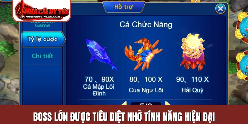 Boss lớn được tiêu diệt nhờ tính năng hiện đại