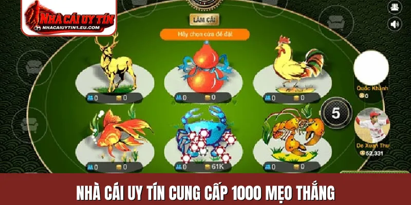 Nhà cái uy tín cung cấp 1000 mẹo thắng