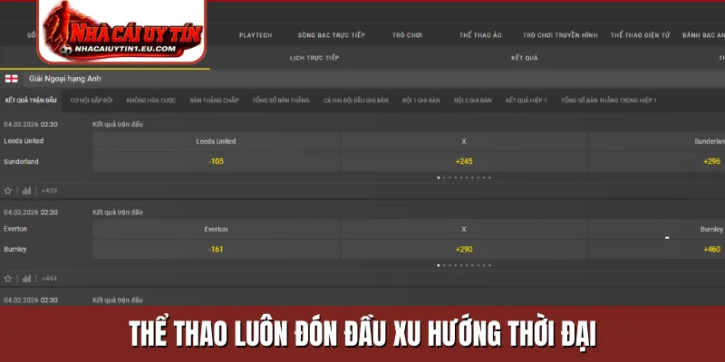 Thể thao luôn đón đầu xu hướng thời đại