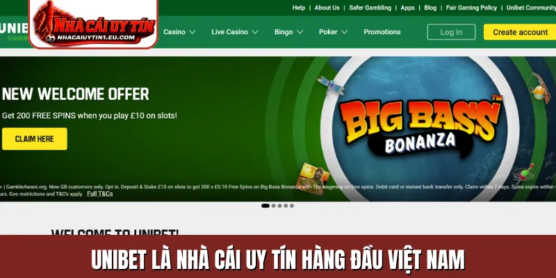 Unibet là nhà cái uy tín hàng đầu Việt Nam
